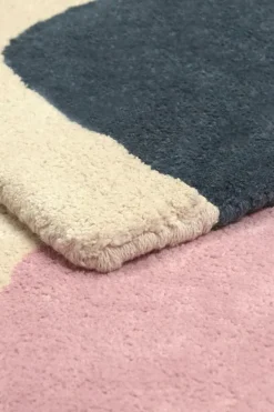 Tapis en coton bio marine 120x170 cm Bidules - bleuu-studio