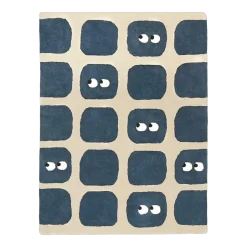 Tapis en coton bio marine 120x170 cm Bidules - bleuu-studio