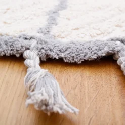 Tapis en coton gris 110 cm Come - Nattiot