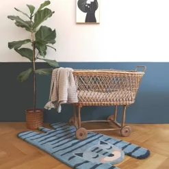 Tapis en laine bleu 125 cm Tigger - Nattiot