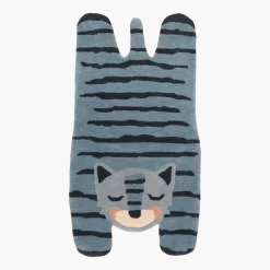 Tapis en laine bleu 125 cm Tigger - Nattiot