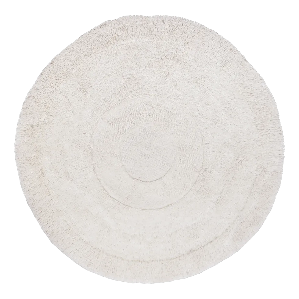 Tapis en laine cercle artique blanc 250 cm - Lorena Canals