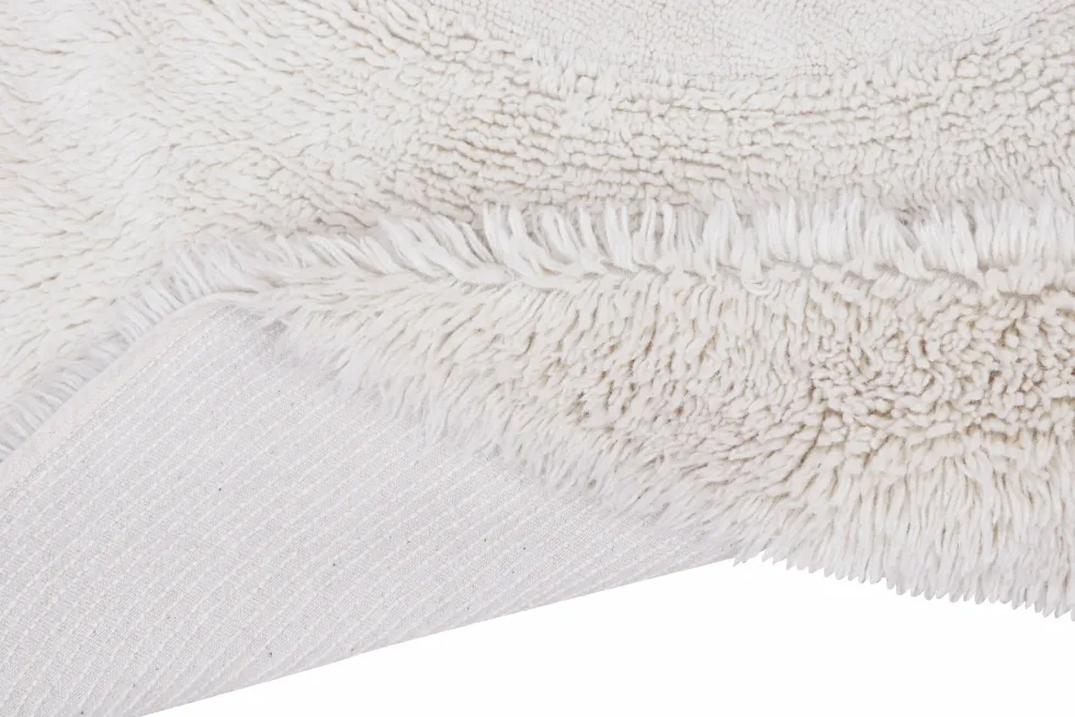 Tapis en laine cercle artique blanc 250 cm - Lorena Canals