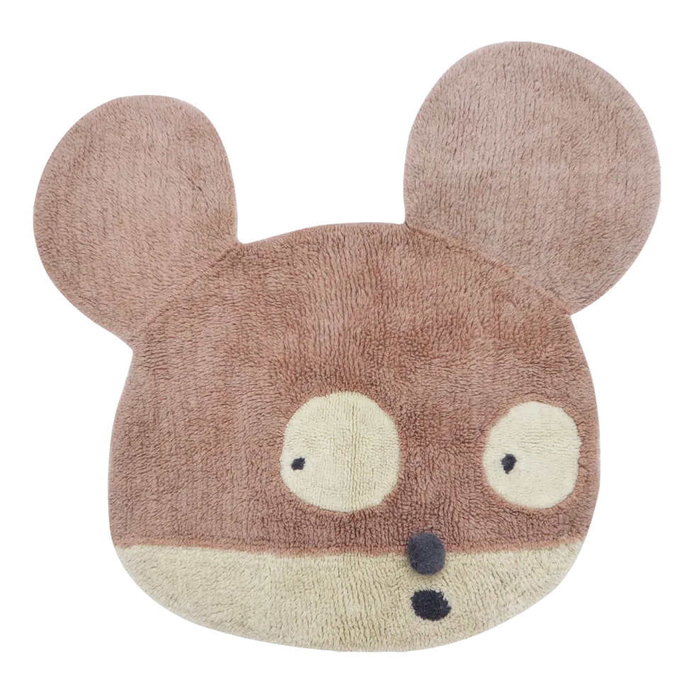 Tapis en laine souris rose 120x120 cm - Lorena Canals
