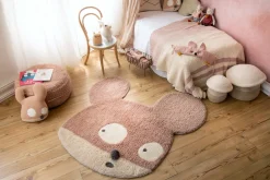 Tapis en laine souris rose 120x120 cm - Lorena Canals