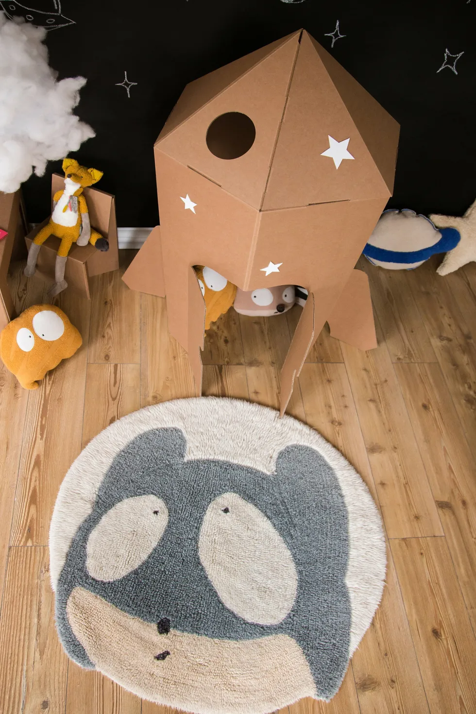 Tapis en laine 100x100 cm Astromouse - Lorena Canals