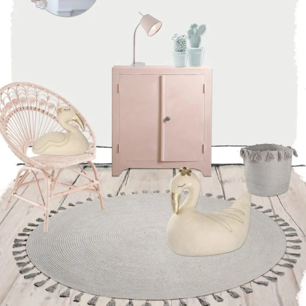 Tapis gris 140 cm Joséphine - Nattiot