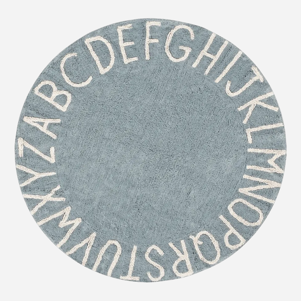 Tapis lavable bleu 150 cm Round ABC - Lorena Canals