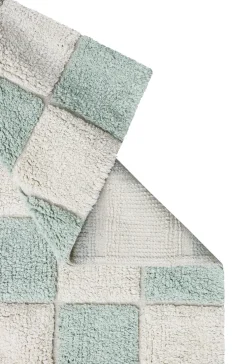Tapis lavable en coton bleu 160x120 cm Tiles - Lorena Canals