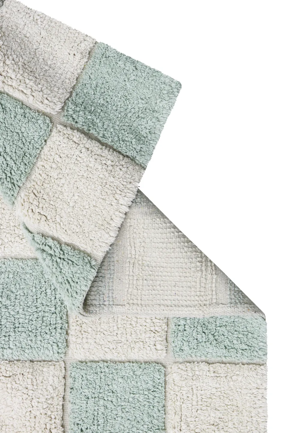Tapis lavable en coton bleu 160x120 cm Tiles - Lorena Canals