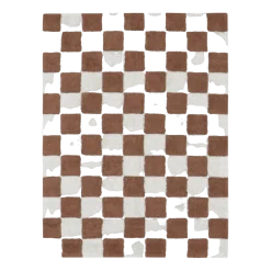 Tapis lavable en coton marron 160x120 cm Tiles - Lorena Canals