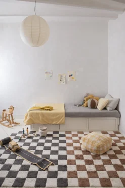 Tapis lavable en coton marron 160x120 cm Tiles - Lorena Canals