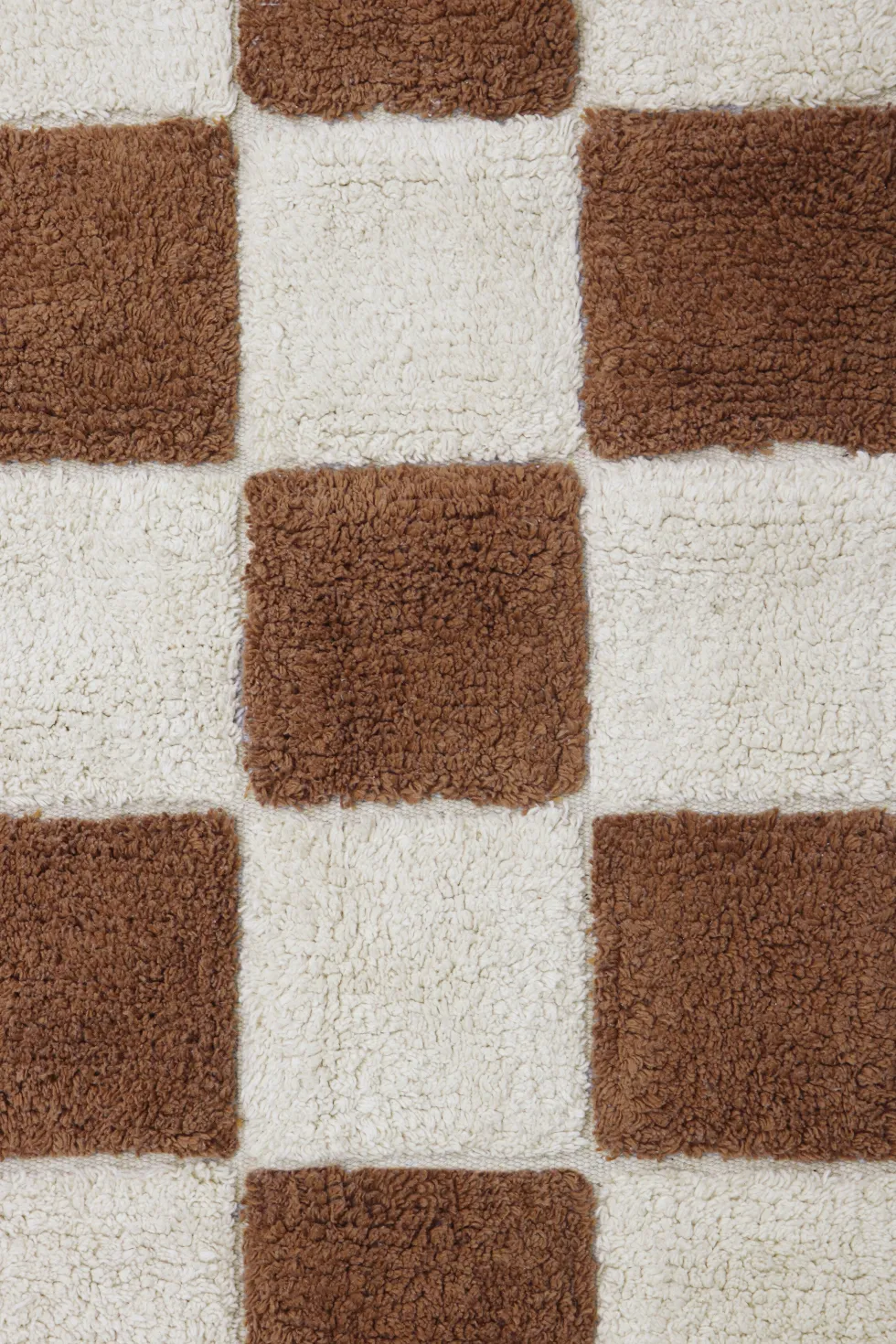 Tapis lavable en coton marron 160x120 cm Tiles - Lorena Canals