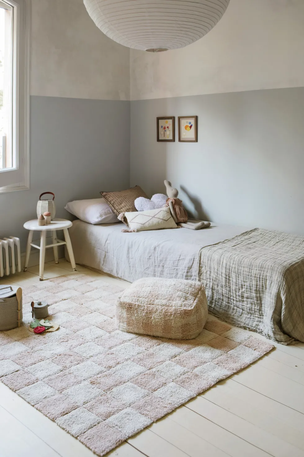 Tapis lavable en coton rose 160x120 cm Tiles - Lorena Canals