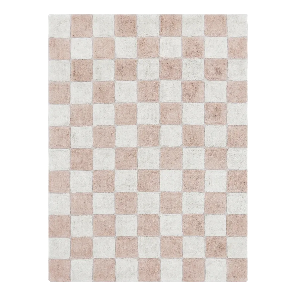 Tapis lavable en coton rose 160x120 cm Tiles - Lorena Canals