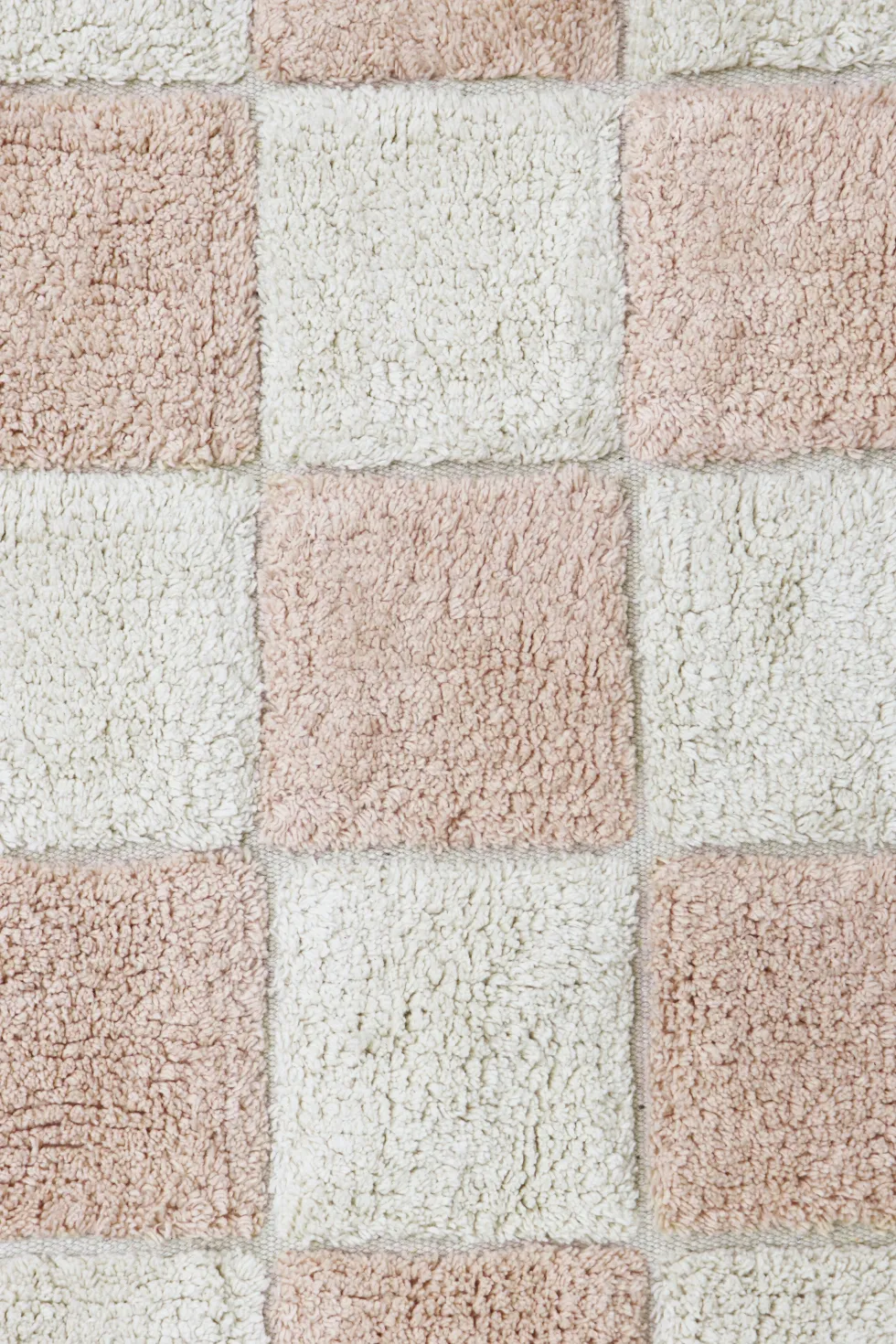 Tapis lavable en coton rose 160x120 cm Tiles - Lorena Canals