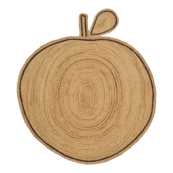 Tapis pour enfant en jute tressée naturel 110x120 cm Apple - Ferm Living