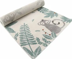 Tapis pour enfant en polypropylène gris 120x170 cm Monkey Paradise - Nattiot