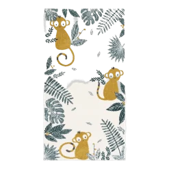 Tapis pour enfant en polypropylène miel 120x170 cm Monkey Paradise - Nattiot
