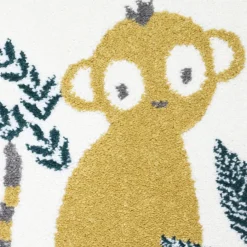 Tapis pour enfant en polypropylène miel 80x150 cm Monkey Paradise - Nattiot