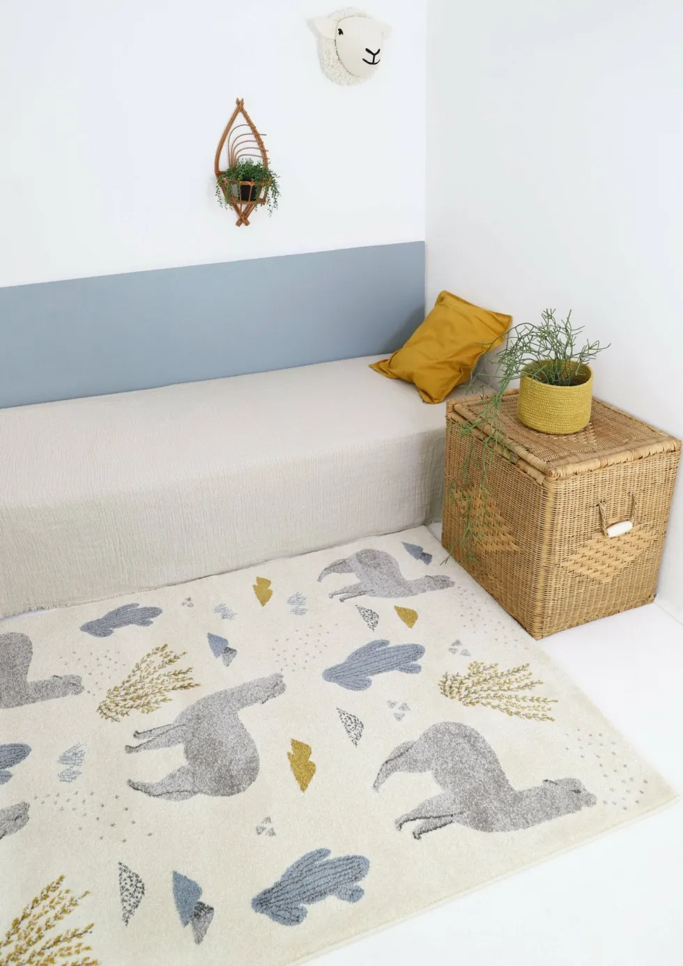 Tapis pour enfant en polypropylène motif lama 120x170 cm Andino by Mon Petit Art - Nattiot
