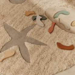 Tapis pour enfants en laine et coton recyclé clair 130cm Kove - Ferm Living