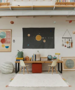 Tapis rectangulaire en coton stardust 120x160cm I want to be an astronaut - Lorena Canals