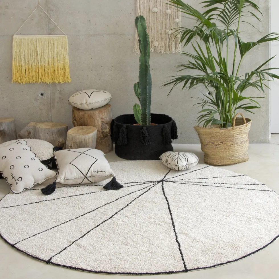 Tapis rond beige 160 cm Trace - Lorena Canals