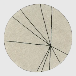Tapis rond beige 160 cm Trace - Lorena Canals