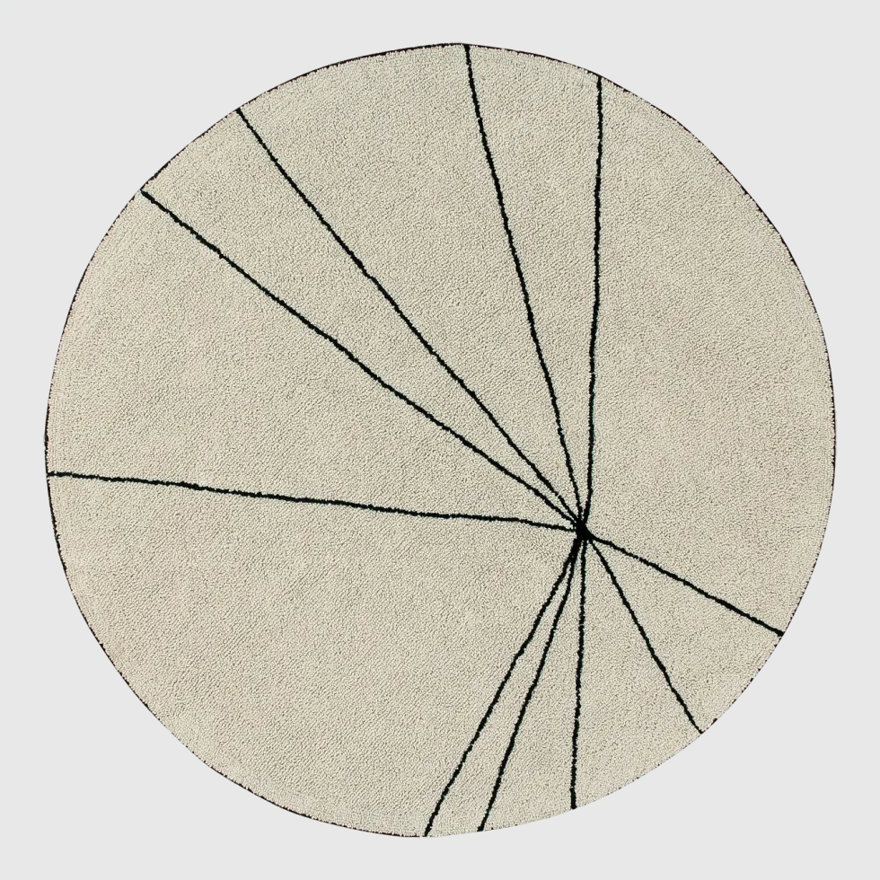 Tapis rond beige 160 cm Trace - Lorena Canals