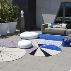 Tapis rond beige 160 cm Trace - Lorena Canals