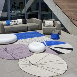 Tapis rond beige 160 cm Trace - Lorena Canals