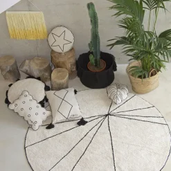 Tapis rond beige 160 cm Trace - Lorena Canals