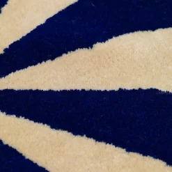 Tapis rond bleu et blanc 130 cm Arch - Ferm Living