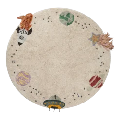 Tapis rond en coton interstellar 140cm I want to be an astronaut - Lorena Canals