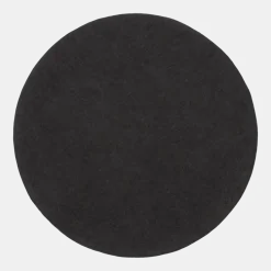 Tapis rond en laine anthracite 90 cm Kuno - myfelt