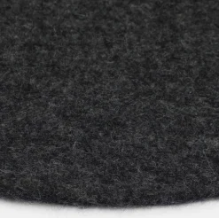 Tapis rond en laine anthracite marbré 90 cm Hugo - myfelt