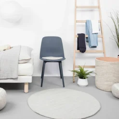 Tapis rond en laine beige marbré 120 cm Béla - myfelt
