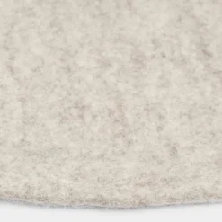 Tapis rond en laine beige marbré 70 cm Béla - myfelt