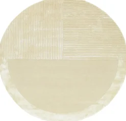 Tapis rond en laine blanc cassé 250cm Jess - Son-Tapis