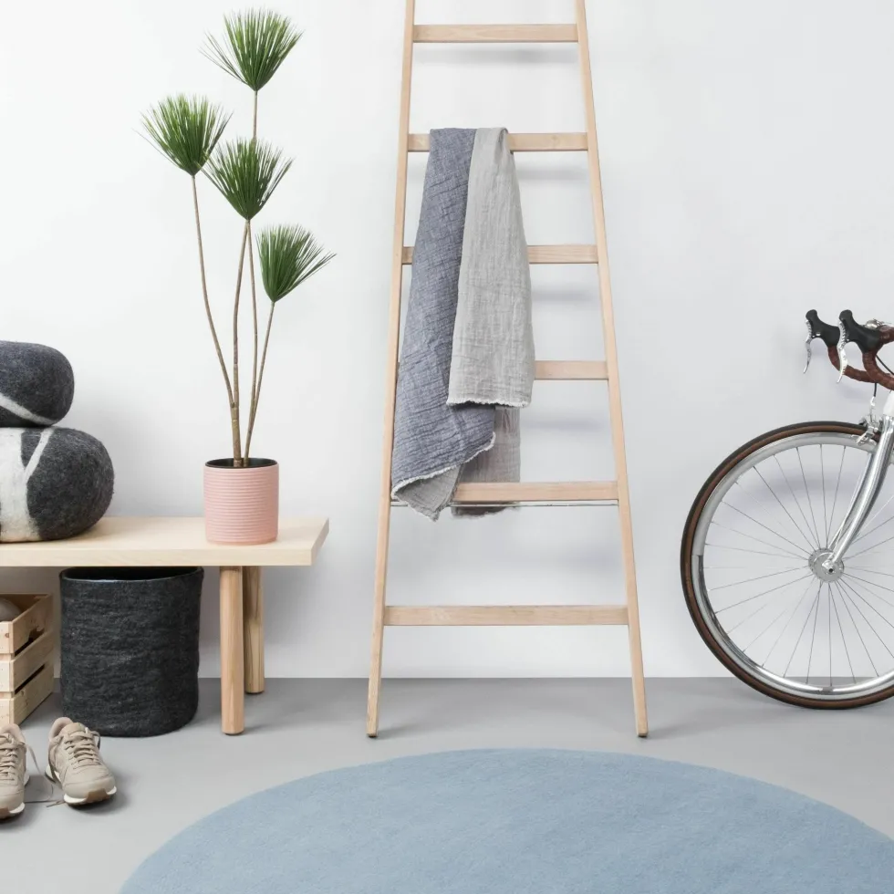Tapis rond en laine bleu clair 200 cm Mia - myfelt