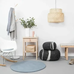 Tapis rond en laine bleu clair 200 cm Mia - myfelt