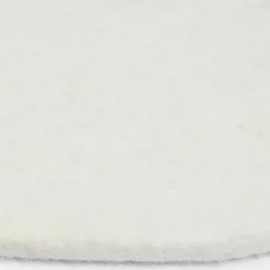 Tapis rond en laine écru 90 cm Linéa - myfelt