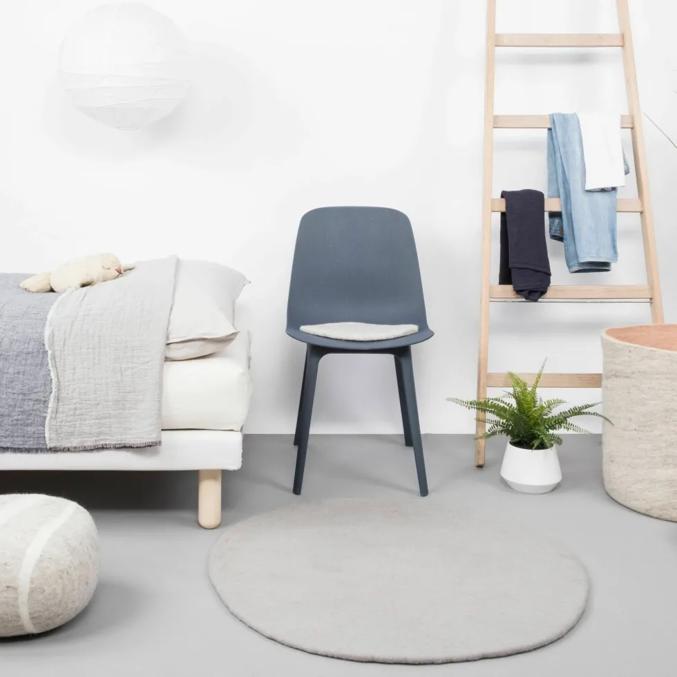 Tapis rond en laine gris 200 cm Luis - myfelt