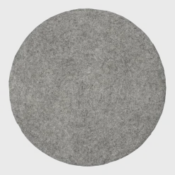 Tapis rond en laine gris marbré 120 cm Carl - myfelt