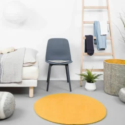 Tapis rond en laine moutarde 180 cm Klara - myfelt