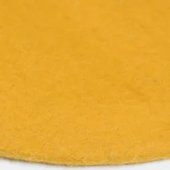 Tapis rond en laine moutarde 70 cm Klara - myfelt
