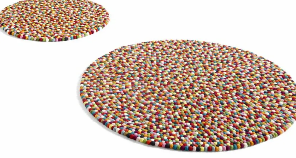 Tapis rond en laine multicolore 90 cm Pinocchio - HAY