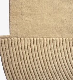 Tapis rond en laine naturelle beige 157x180 cm Split Zen - Bolia
