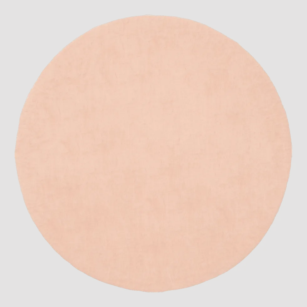 Tapis rond en laine rose 70 cm Merle - myfelt